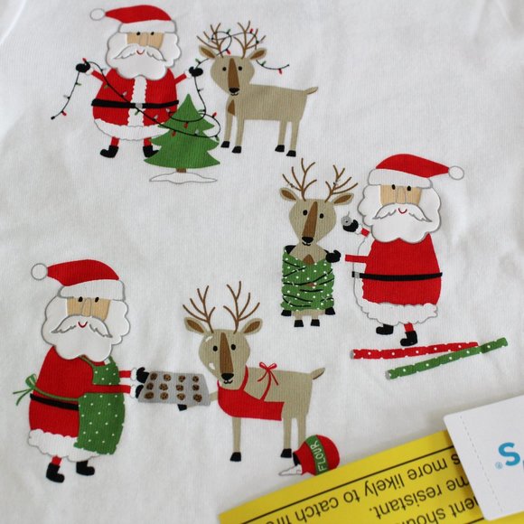 Carter's Boy Girl Fleece Pajama Set Size 4T Red Buffalo Plaid Christmas - Picture 3 of 5